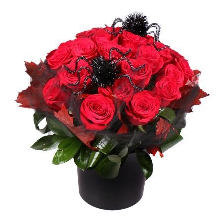 Red Roses Halloween Box - Florist London