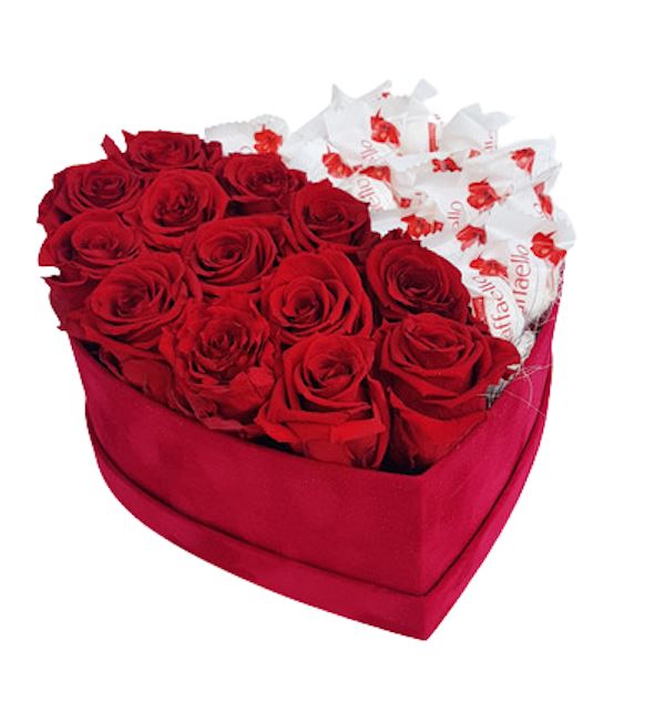Red Roses with Chocolates Box - Florist London