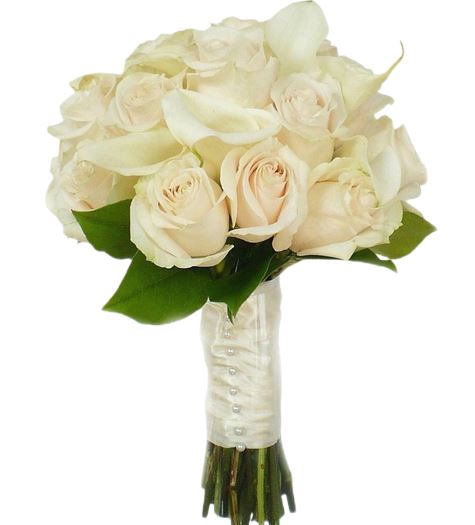 Roses and Calla Lily Wedding Bouquet - Florist London