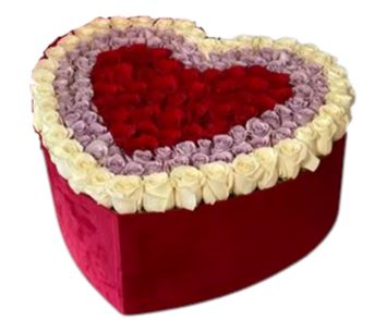 Roses Trio Heart - Florist London