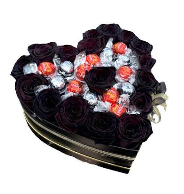 Roses with Lindt Truffles Box - Florist London