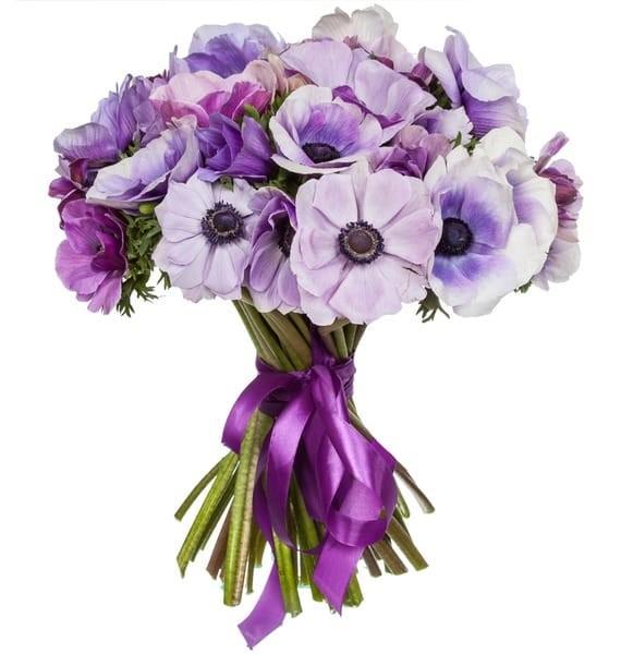 Shades of Purple Anemone Bouquet - Florist London