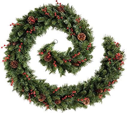 Spruce Garland with Cones and Red Berry - Florist London