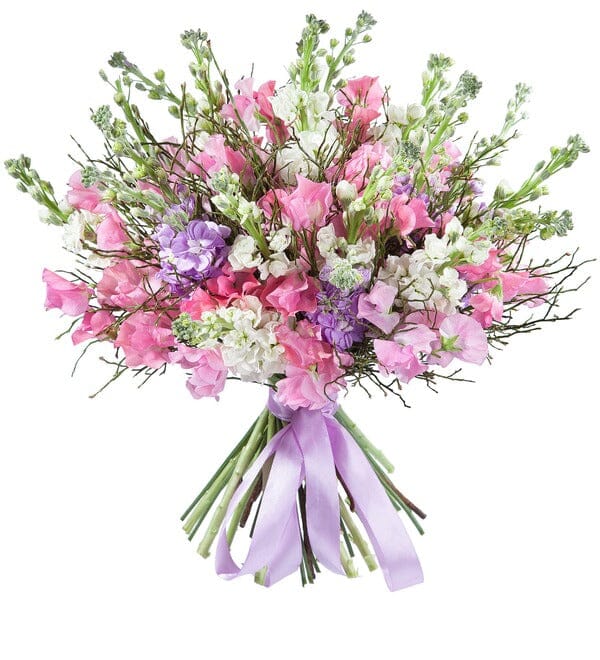 Sweet Pea and Stock Bouquet - Florist London