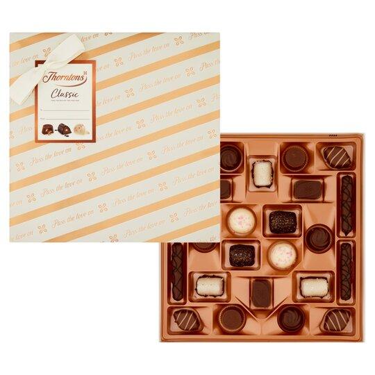 Thorntons Classic Collection Milk White Dark Chocolate