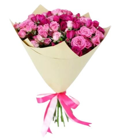 Two Shades of Pink Spray Roses Bouquet - Florist London