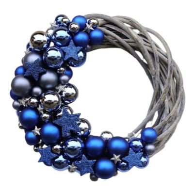 Willow Blue Festive Wreath - Florist London