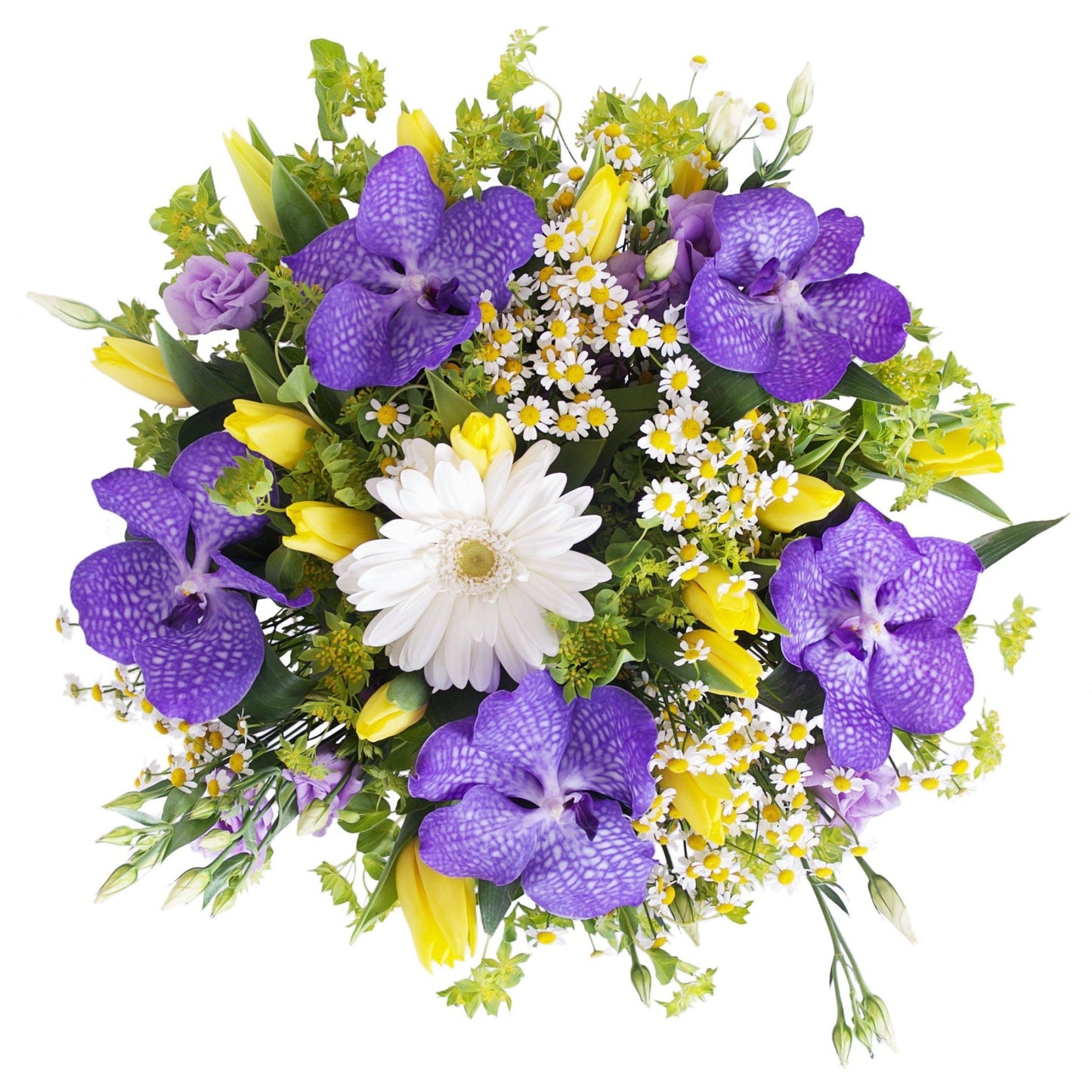 Yellow and Purple Bouquet - Florist London
