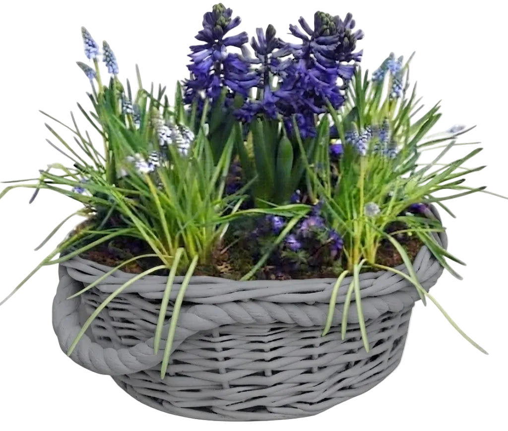Blue Flowers Basket