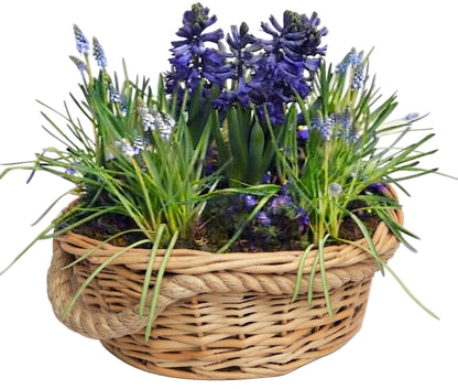 Blue Flowers Basket