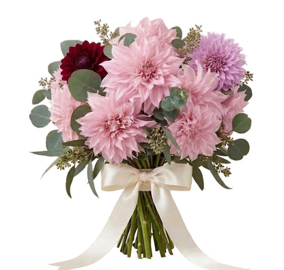 Blush & Bordeaux Dahlia Symphony Bouquet