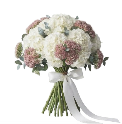 Bouquet of Hydrangea with Sedum