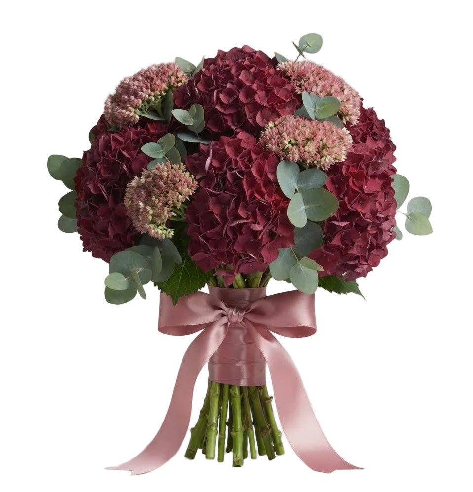 Bouquet of Hydrangea with Sedum