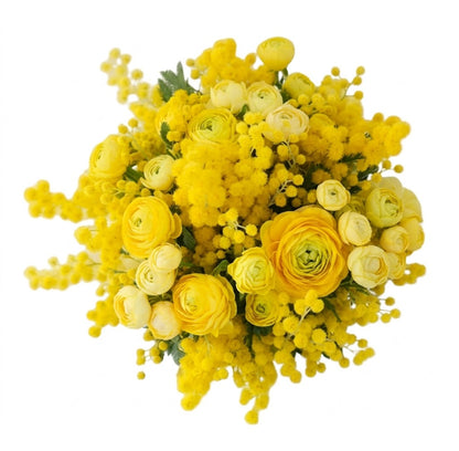 Bouquet of Mimosa and Ranunculus