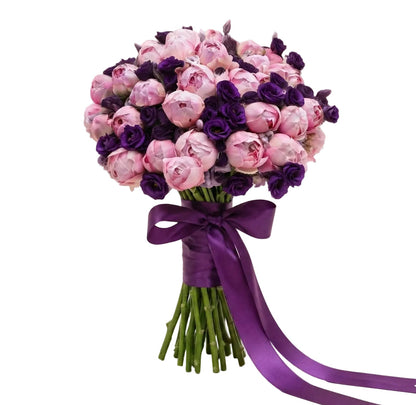 Bouquet of Peonies with Lisianthus