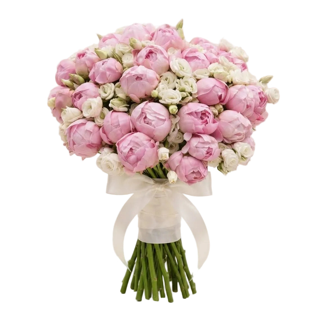 Bouquet of Peonies with Lisianthus