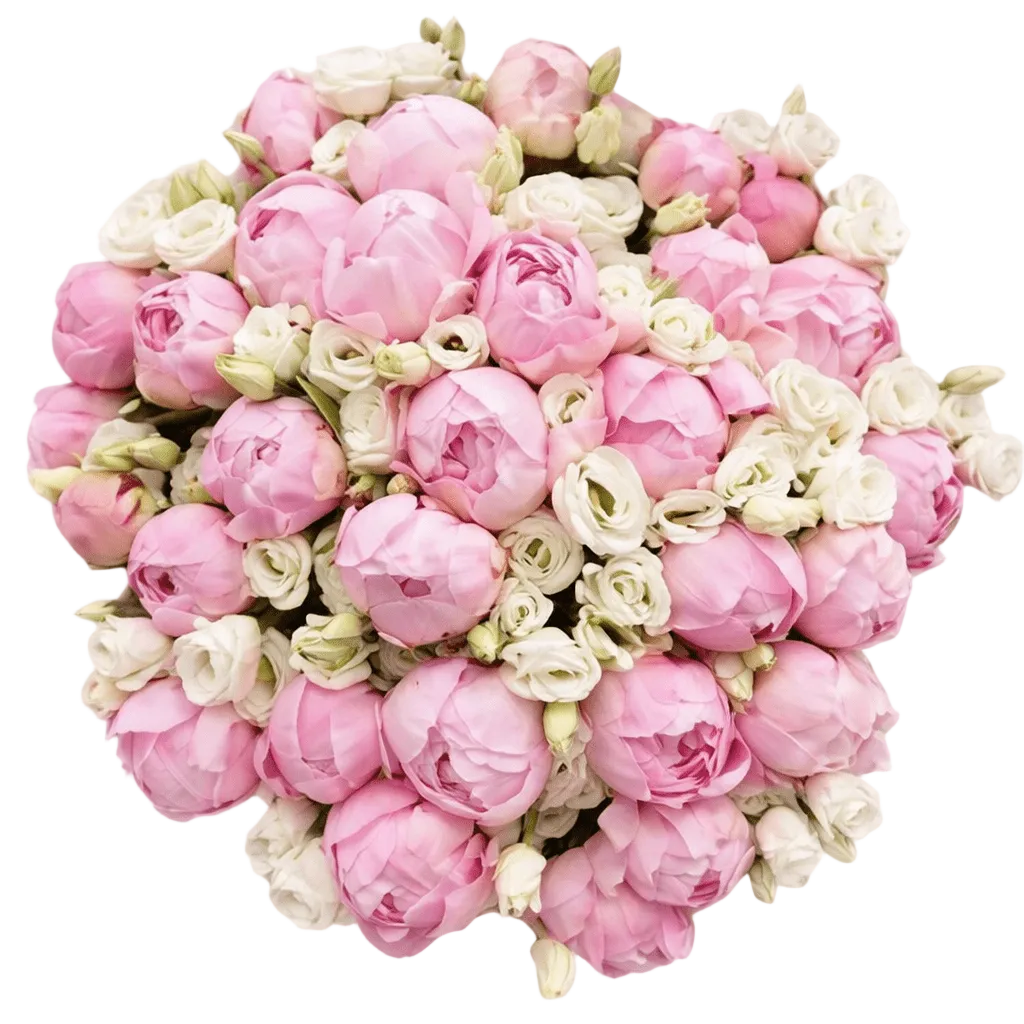 Bouquet of Peonies with Lisianthus