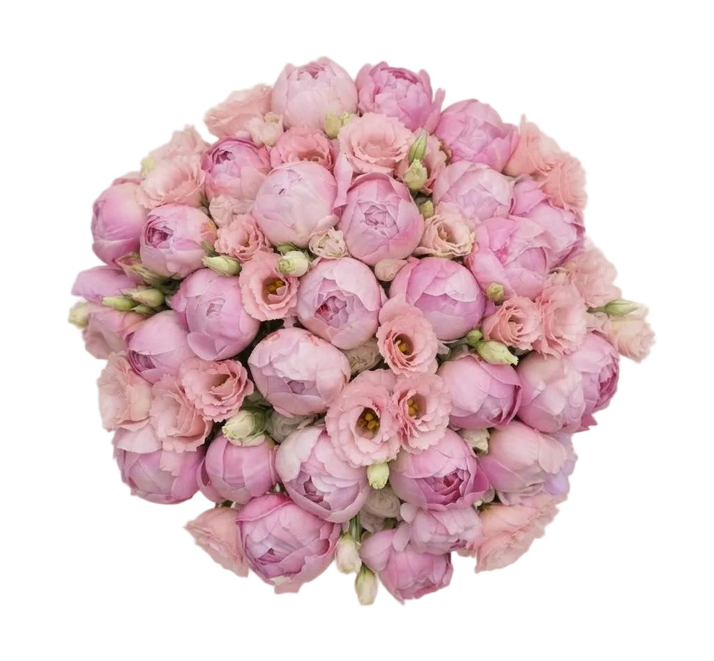Bouquet of Peonies with Lisianthus