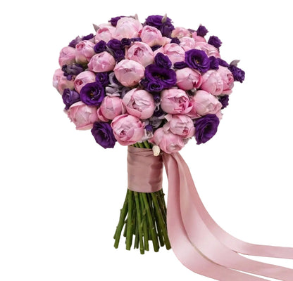 Bouquet of Peonies with Lisianthus