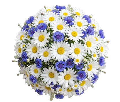 Charming Blue and White Meadow Style Bouquet