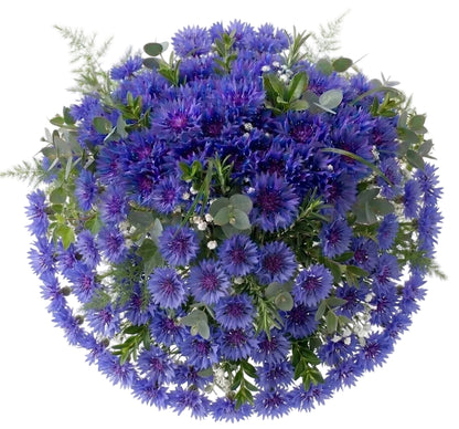 Cornflower Bouquet with Greenery