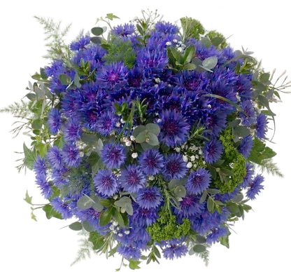 Cornflower Bouquet with Greenery