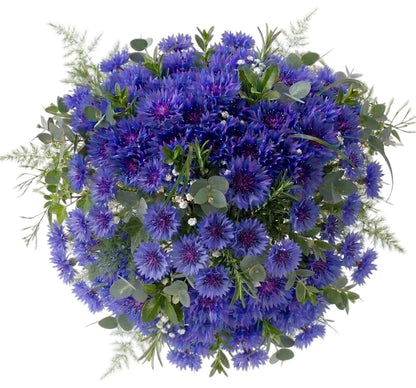 Cornflower Bouquet with Greenery