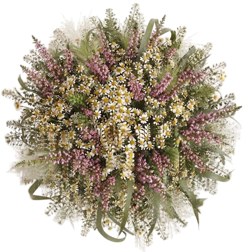 Daisy Tanacetum with Pink Erica Bouquet