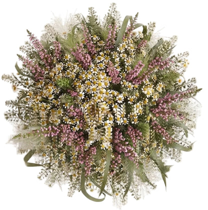 Daisy Tanacetum with Pink Erica Bouquet