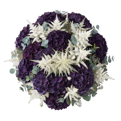 Deep Purple Hydrangea with Astilbe Bouquet