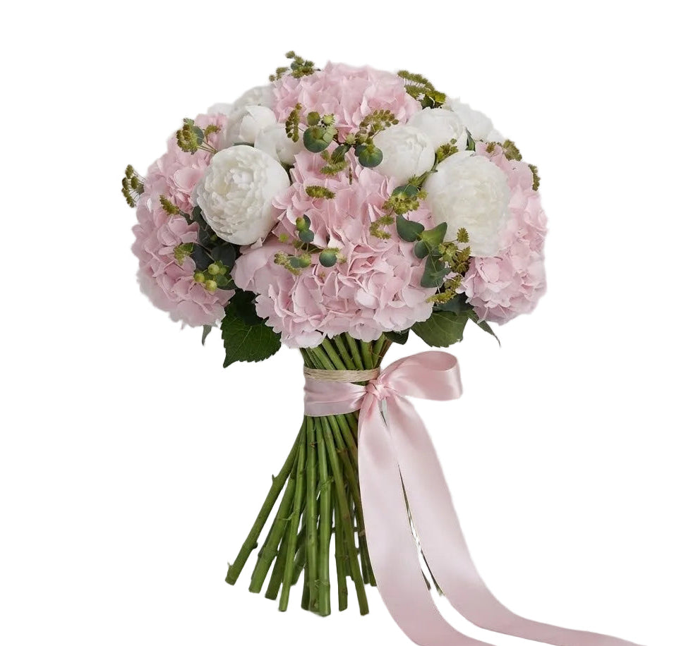 Dreamy Pink Peony & Hydrangea Bouquet