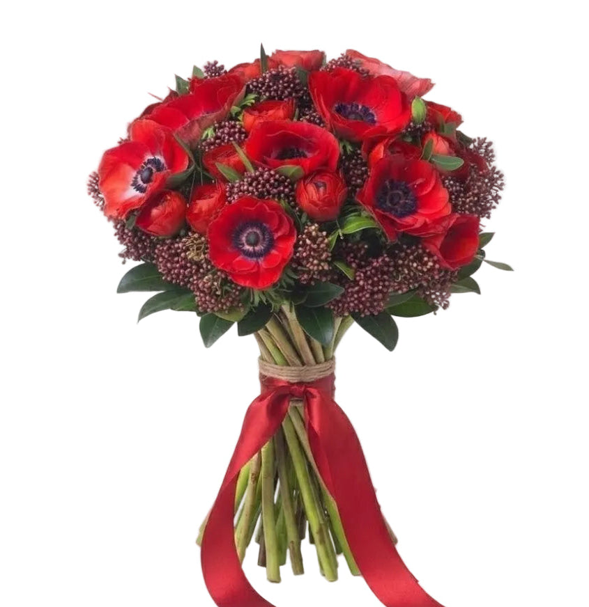 Elegant Red Anemone Bouquet