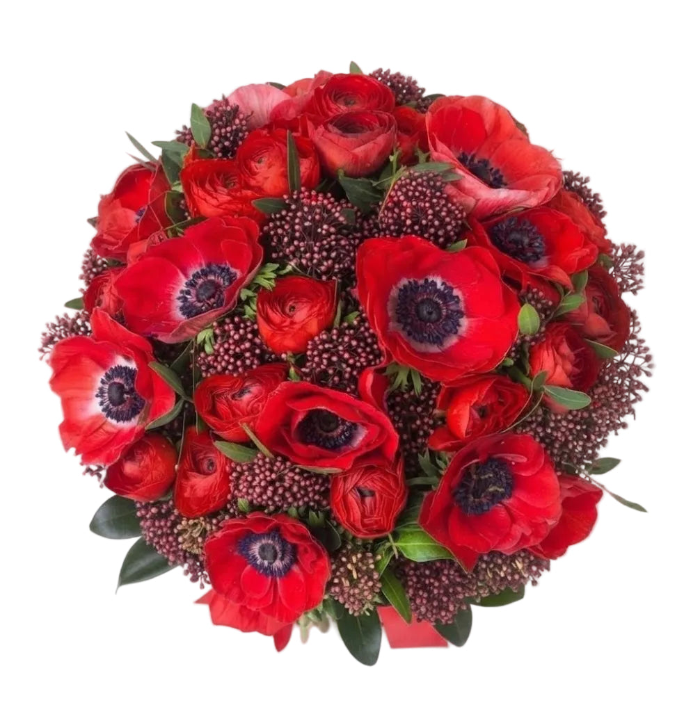 Elegant Red Anemone Bouquet