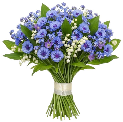 Fragrant Blue and White Bouquet