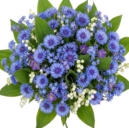 Fragrant Blue and White Bouquet