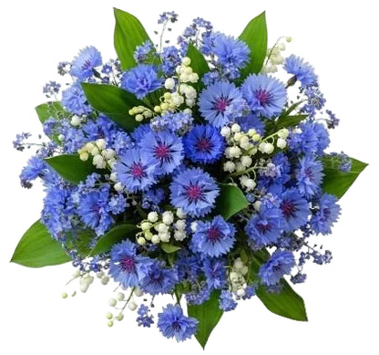 Fragrant Blue and White Bouquet