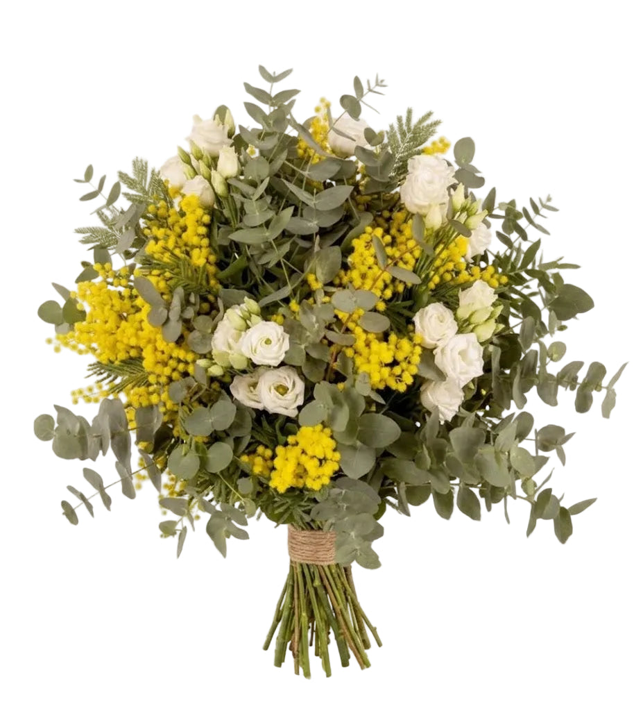 Mimosa with Lisianthus Bouquet