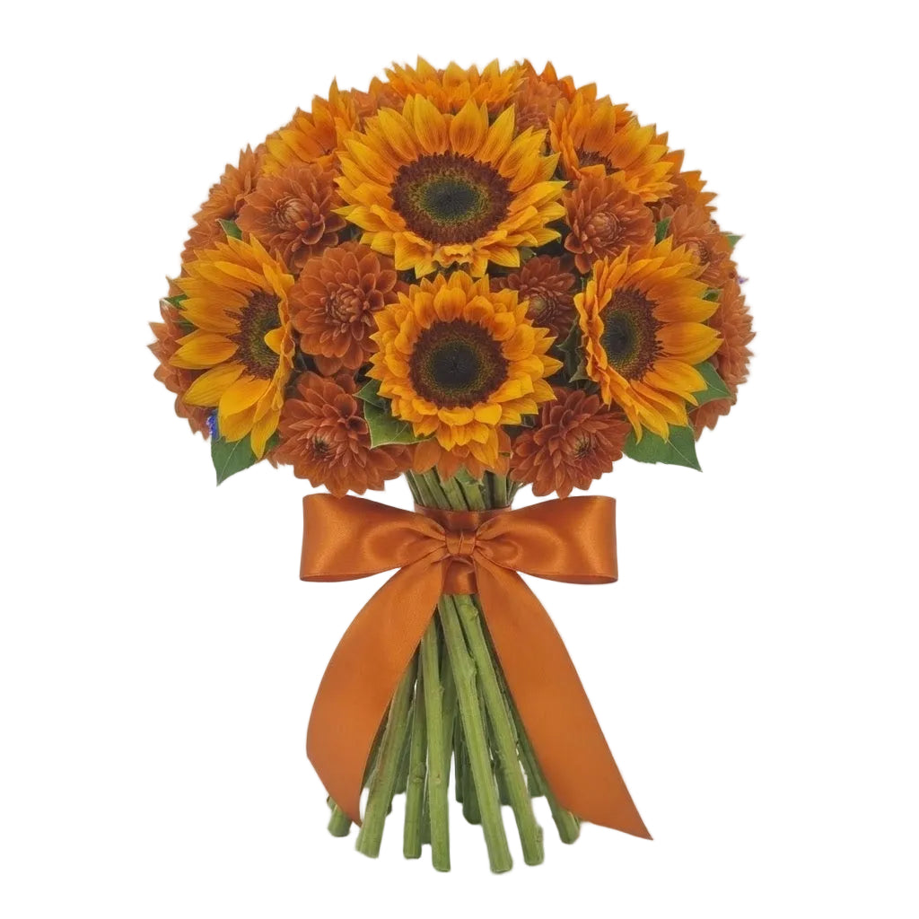 Gorgeous Bouquet of Sunflowers and Dahlia