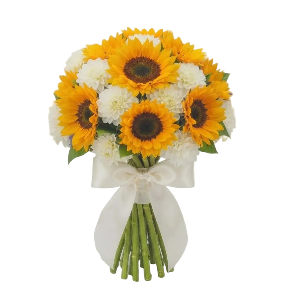 Gorgeous Bouquet of Sunflowers and Dahlia