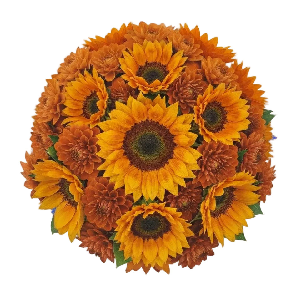 Gorgeous Bouquet of Sunflowers and Dahlia