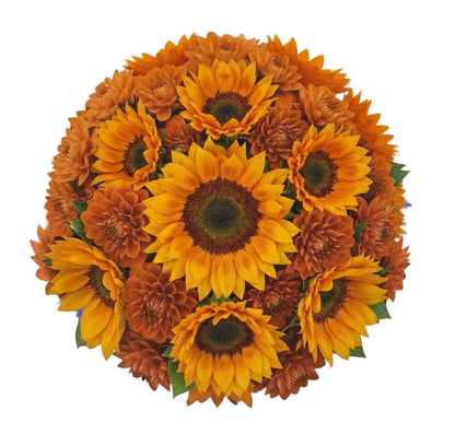 Gorgeous Bouquet of Sunflowers and Dahlia