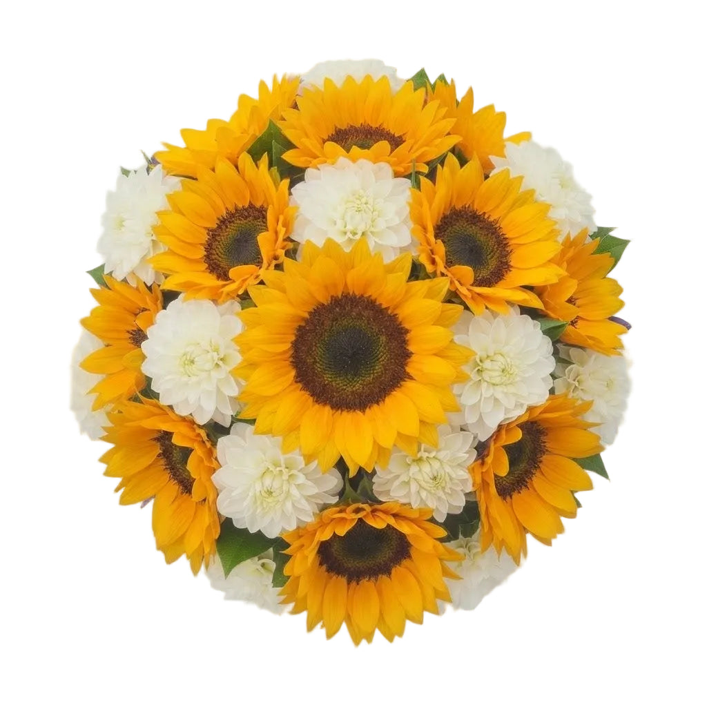 Gorgeous Bouquet of Sunflowers and Dahlia