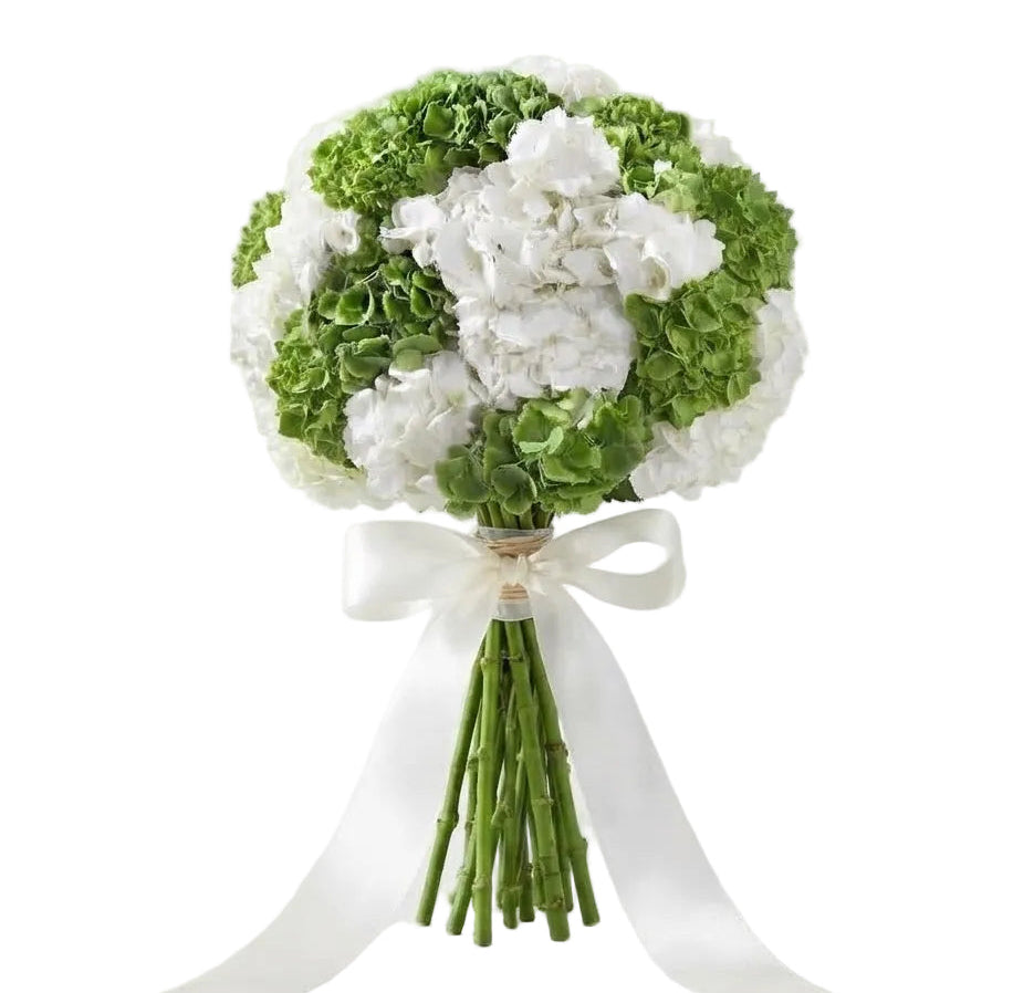 Green and White Luxury Hydrangea Bouquet