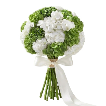 Green and White Luxury Hydrangea Bouquet