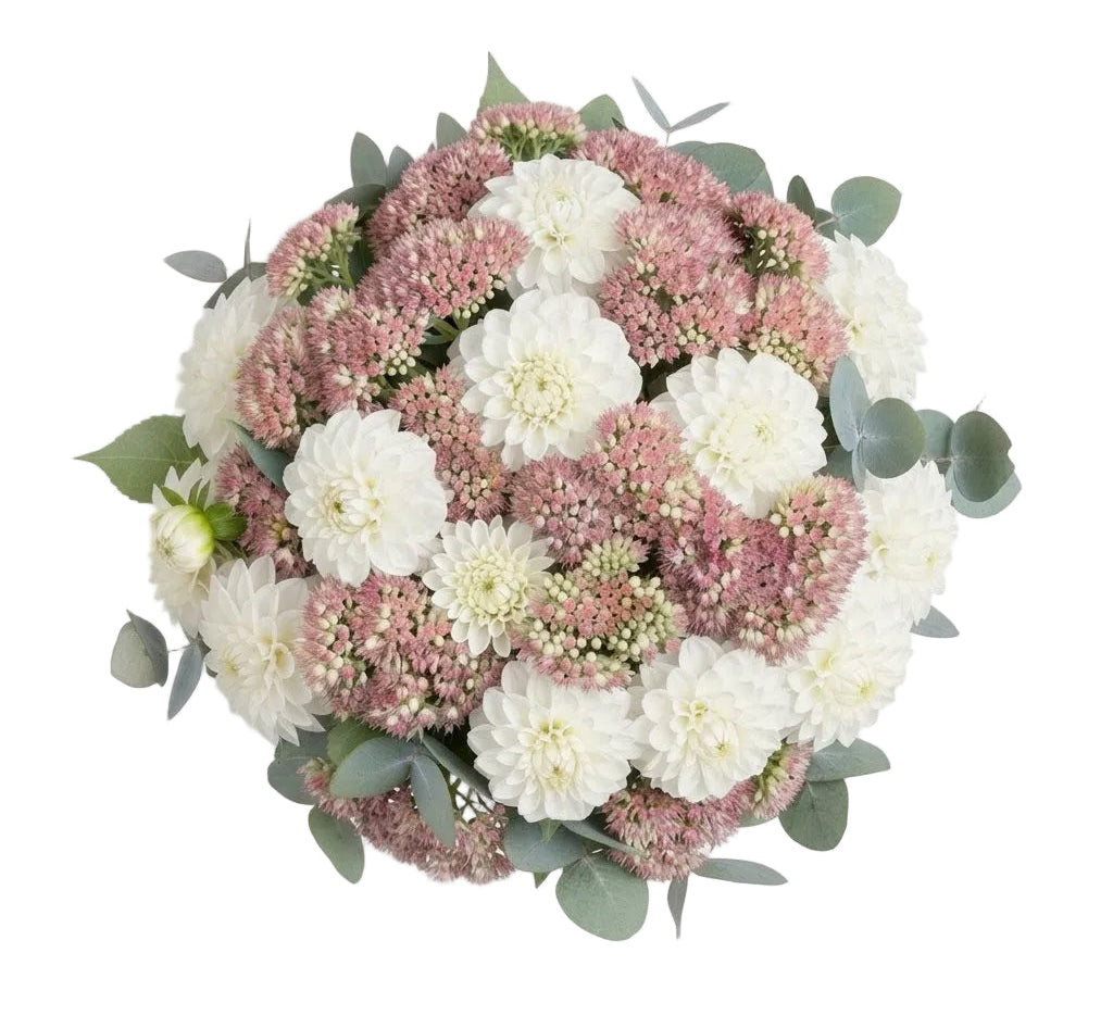 Luxury Bouquet of Dahlia and Pink Sedum