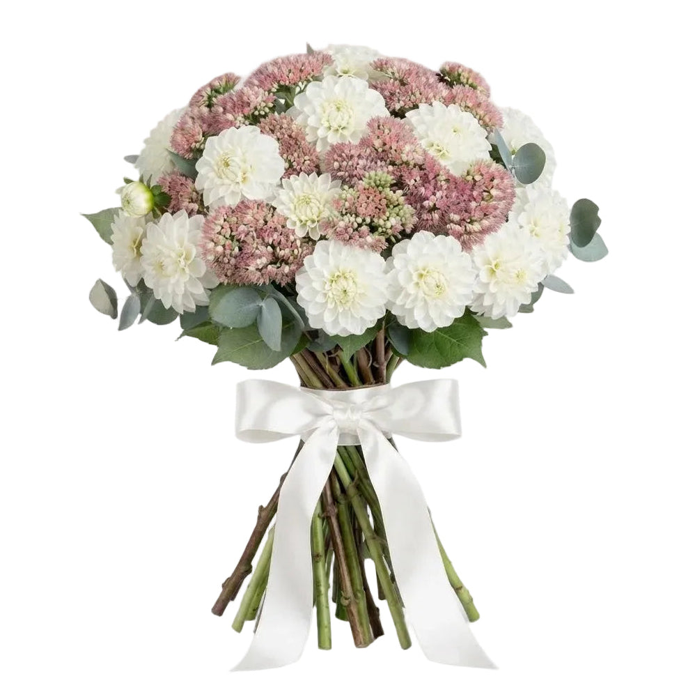 Luxury Bouquet of Dahlia and Pink Sedum