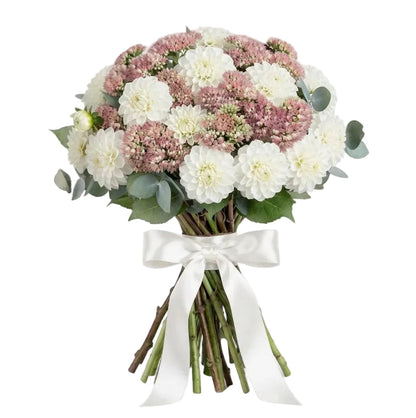 Luxury Bouquet of Dahlia and Pink Sedum