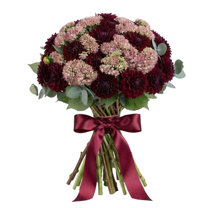 Luxury Bouquet of Dahlia and Pink Sedum