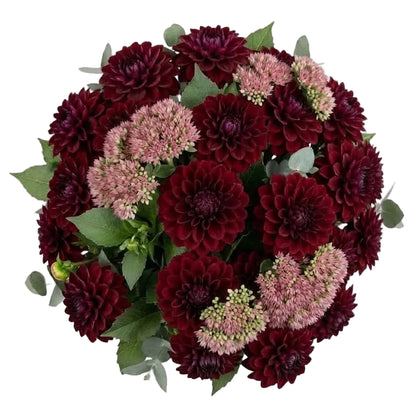 Luxury Bouquet of Dahlia and Pink Sedum