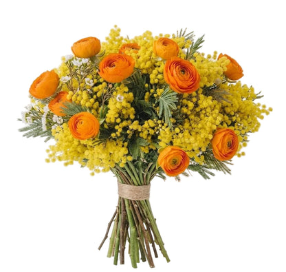 Luxury Bouquet of Mimosa and Ranunculus